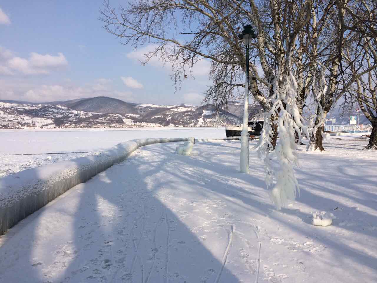 Ледени јануар у Националном парку Ђердап